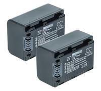 vhbw 2x Battery Replacement for Sony NP-FV50A for Videocamera (900 mAh, 7.3 V, Li-Ion)