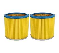 vhbw 2x Cartridge Filter compatible with Aqua Vac Hobby 11, 22, 24, 33, 36, 44, 1000 Vacuum Cleaner - Blue Yellow