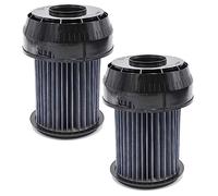 vhbw 2x Cartridge Filter compatible with Bosch BGS 61466/01 Roxx x Pro Energy, 6146601, 614 M1 Vacuum Cleaner - Black Washable