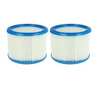 vhbw 2x Cartridge Filter compatible with Gisowatt Professional 50X Vacuum Cleaner - Blue White