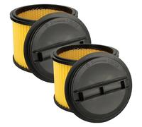 vhbw 2x Cartridge Filter compatible with Ozito WDVB-1312, VWD-1235PTO Vacuum Cleaner - Yellow Black