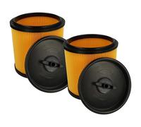 vhbw 2x Cartridge Filter compatible with Vacmaster VQ1530SFDC-03, VQ1220SC, VQ1220PFC-03, VQ1220PFC, VWM1218R Vacuum Cleaner - Yellow Black
