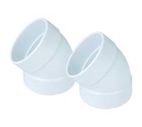 vhbw 2X Ducting Pipe Connector 45 Degree Bend, Inside/Inside, 50.8mm Diameter - for Central Vacuum Cleaners