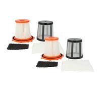 vhbw 2x Filter compatible with AEG Viva Flash AE 7340 Vacuum Cleaner - HEPA filter, motor filter, micro-filter Orange Black White