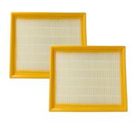 vhbw 2x Filter compatible with Festool CTM 36 E AC RENOFIX, 36 E AC, 26 E AC, 26 E, 48 E AC, 48 E Vacuum Cleaner - HEPA filter Yellow White