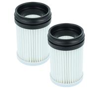 vhbw 2x Filter compatible with Makita CL106FD, CL070D, CL001G, CL001GZ02, CL108FD, CL111D, CL183D Vacuum Cleaner - HEPA filter Black White
