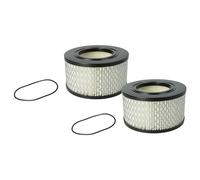 vhbw 2x Filter compatible with Mirka 1242 M AFC, 1230 M AFC Vacuum Cleaner - HEPA filter Black White