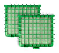 vhbw 2x Filter compatible with SEB Tefal Moulinex TW434141411, TW452341410, TW583388410, TW434141410 Vacuum Cleaner - HEPA filter Green White