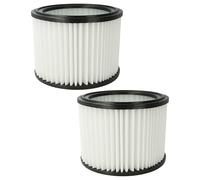 vhbw 2x Filter Element compatible with Nilfisk Multi II 22, II 22 Inox, II 30 T, II 30 T Inox VSC, II 50 Wet/Dry Vacuum Cleaner - Fine Dust Filtermicrofleece/plastic