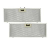 vhbw 2x Filter Metal Grease Filter compatible with Bauknecht DLHI 5360 857453401050, 5360 857453401051 Extractor Fan - 45.9 x 17.7 x 0.85 cm metal