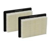 vhbw 2x Flat-Fold Filter compatible with Bosch EasyVac GAS 12 V 3 601 JE3 001 Vacuum Cleaner - Pleated Filter Element