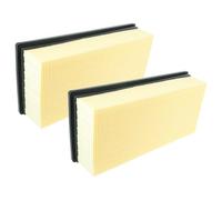 vhbw Set 2x Flat-Fold Filter compatible with Kärcher IVC 60/12-1 Tact Ec Industrial Vacuum Cleaner - Pleated Filter Element