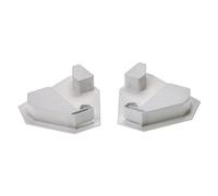 vhbw 2x Glass Shelf Support compatible with Bosch 9001039342 (GO01A109BSJ) Refrigerator - Glass Plate Bracket (Right & Left), Plastic White