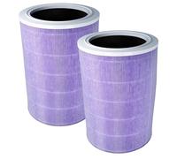 vhbw 2x HEPA Filter compatible with Xiaomi Mi Air Purifier Max Air Cleaner - Spare Air Filter with Integrated Active Carbon Filter, Antibacterial