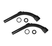 vhbw 2X Hose Handle Compatible with Nilfisk Power P10, P Animal, P12, P40, P20 Vacuum Cleaner - Curved Nozzle Part Wand, 32mm Diameter, 37.1 cm Long