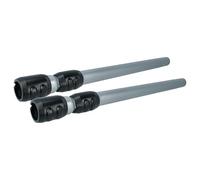 vhbw 2X Hose Replacement for Philips ERC100519, 432200425841, CP9273 for Vacuum Cleaner - 35 mm Connection, 56-86.5 cm Black Silver