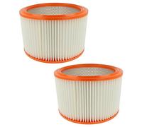 vhbw 2x Lamellar Filter compatible with Nilfisk Attix 560-21 XC, 761-2M XC, 761-21 XC, 961-01 Handheld Vacuum Cleaner