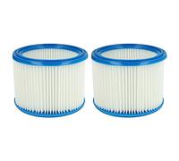 vhbw 2x Pleated Filter Replacement for Metabo 630.299.000 | for Vacuum Cleaner - Round Filter, Blue White