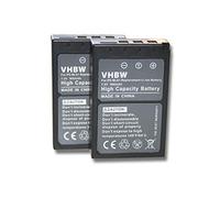 vhbw 2x Replacement Battery compatible with Olympus D-SLR E400, E-400, E-410, E-420, E-450, E-600, E-620 Camera DSLR (900mAh, 7.2V, Li-Ion)