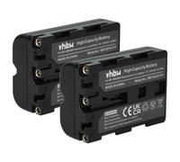 vhbw 2x Replacement Battery compatible with Sony Alpha DSLR-A200, DSLR-A200K, DSLR-A200H, DSLR-A200W, DSLR-A300 Camera DSLR (1200mAh, 7.2 V, Li-ion)