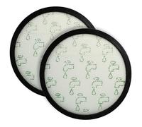 vhbw 2x Replacement Filter compatible with Rowenta Silence Force Cyclonic Parkett RO7236, RO7230, RO7230EA Vacuum Cleaner - Exhaust Filter Black White
