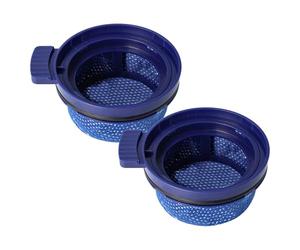 vhbw 2x Replacement Filter compatible with Samsung VS20C8522TN/GE, VS20C8522TN/EV, VS20C8522TN/EU, VS20C8522TB/ZS Vacuum Cleaner - Exhaust Filter Blue