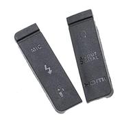 vhbw 2x Replacement Terminal Covers compatible with Canon EOS 5D Mark III Camera Contacts - 2-Part Interface Protector Set, Rubber, Black
