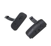 vhbw 2x Replacement Terminal Covers compatible with Canon EOS 600D Camera Contacts - 2-Part Interface Protector Set, Rubber, Black