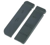 vhbw 2x Replacement Terminal Covers compatible with Canon EOS 7D Camera Contacts - 2-Part Interface Protector Set, Rubber, Black