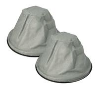 vhbw 2x Sack Filter compatible with Parkside Pas 500 D2 Chimney Sweep Vacuum, Ash Vacuum Cleaner - Spare Filter, Washable, Black Grey