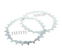 vhbw 2X Spikes Compatible with Gardena SILENO City 300, 250 Smart, 400, 250 Robot Mower - Stainless Steel, 24 Teeth, incl. Screws