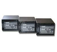 vhbw 3 x Battery Compatible with Sony HDR-CX150E, HDR-CX155E, HDR-CX160, HDR-CX160E Video Camera Camcorder (2200 mAh, 7.2 V, Li-Ion)