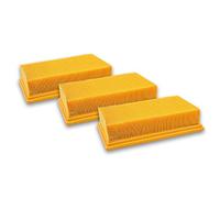 vhbw 3 x flat fold filter suitable for Fein Dustex 35 MX, 35 MX AC vacuum cleaner.