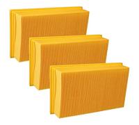vhbw 3 x Flat Pleated Filters Compatible with Kärcher NT 55/1 Tact/Te/M, NT 45/1 Tact/Te/M Wet and Dry Vacuum Cleaner, Filter Element