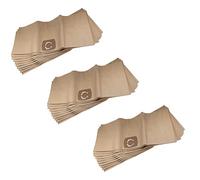 vhbw 30 Paper Dust Bags compatible with Kärcher 2801, A 2500-2599, A 2600-2699, NT 35/1, NT 361 Eco Vacuum Cleaner, 33.1cm x 77.7cm, beige