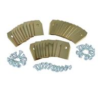 vhbw 30x Replacement Blade Compatible with Gardena Sileno+, Sileno City Cordless Lawnmower - Cutter Blades, Silver Gold, Titanium Apatite