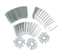 vhbw 30x Replacement Blade Compatible with Gardena smart SILENO Life, Free, max, City Cordless Lawnmower - Cutter Blades, Silver, Steel