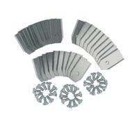 vhbw 30x Replacement Blade Compatible with Yard Force Compact 400Ri, EasyMow 260B, Compact 400RiS Cordless Lawnmower - Cutter Blades, Silversteel