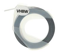 vhbw 3D Embossing Label Tape Compatible with Dymo 1765, 1805, 1855, Jet, Junior, Mini Label Printer 9 mm, White on Black