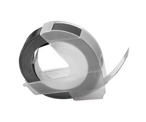 vhbw 3D Embossing Label Tape Compatible with Dymo 1765, 1805, 1855, Jet, Junior, Mini Label Printer 9 mm, White on Black