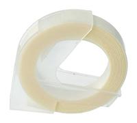 vhbw 3D Embossing Label Tape Compatible with Dymo Junior Embosser Home S0717900 Label Printer 3m x 9 mm, White on Transparent