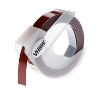 vhbw 3D Embossing Label Tape Compatible with Dymo Mini, Omega Label Printer 3m x 9 mm, White on Chestnut Brown, Plastic