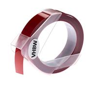 vhbw 3D Embossing Label Tape Compatible with Dymo Rhino M1011 Label Printer 12 mm, White on Red