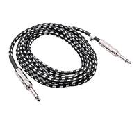 vhbw 3m Guitar AUX Cable for Electric Guitar compatible with all 6.35mm Audio-Ports - Audio Lead, Cord with 6.3mm Jack, Straight, Braided