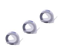 vhbw 3X 3D Embossing Label Tape Compatible with Motex 5500B, 5500A Label Printer 3m x 9 mm, White on Blue