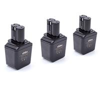 vhbw 3x Battery compatible with Bosch PSR Series 1st generation Power Tools (3000 mAh, NiMH, 12 V)