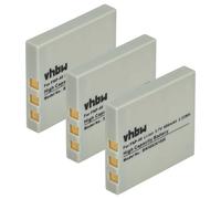 vhbw 3x Battery compatible with Braun D-830, D-808, D-75i, D-12 Camera DSLR (500 mAh, 3.6 V, Li-Ion)