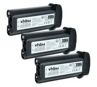 vhbw 3x Battery compatible with Canon EOS 1Ds Mark II, 1D Mark II N, 1D Mark II Camera DSLR (1500 mAh, 12 V, NiMH)