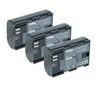 vhbw 3x Battery compatible with Canon EOS 7D Mark II, 70D, 90D, R, 6D Mark II, 80D, R5 C, 7D, R5 Camera DSLR (1300 mAh, 7.2 V, Li-Ion) + Info Chip