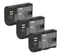 vhbw 3x Battery compatible with Canon EOS 80D, R5, R6, 7D Mark II, R6 Mark II, 90D, R, R7, Ra, R5 C, 7D Camera DSLR (1600 mAh, 7.2 V, Li-Ion)